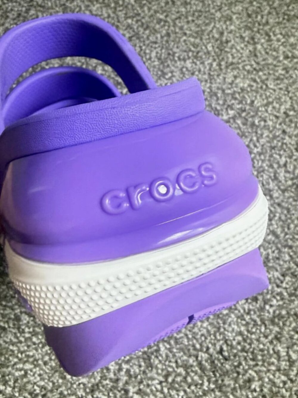 Crocs Mega Crush Triple Strap Platform Sandals Purple Galaxy Women's 8 Men's 6 - Picture 14 of 14